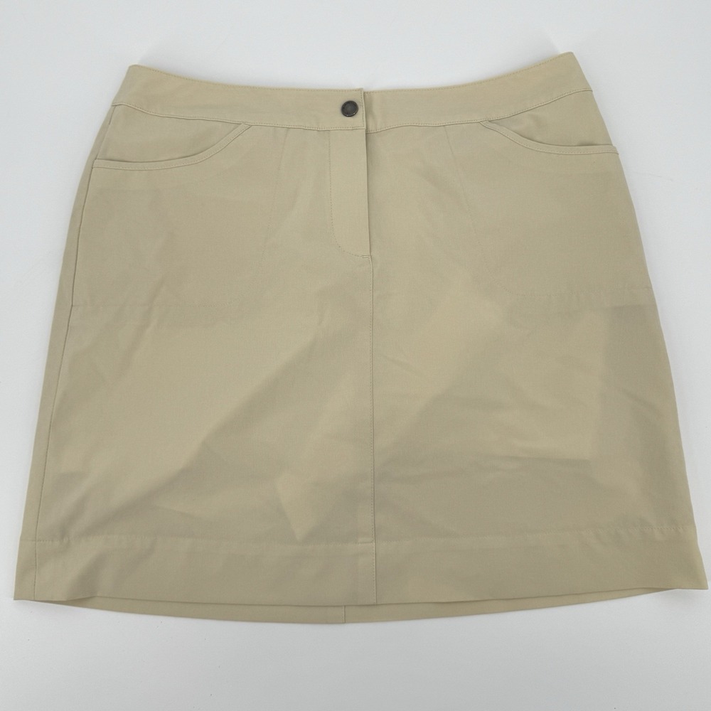 Cutter & Buck Women's 8 Khaki Golf Skort Stretch Performance Athletic DryTech
